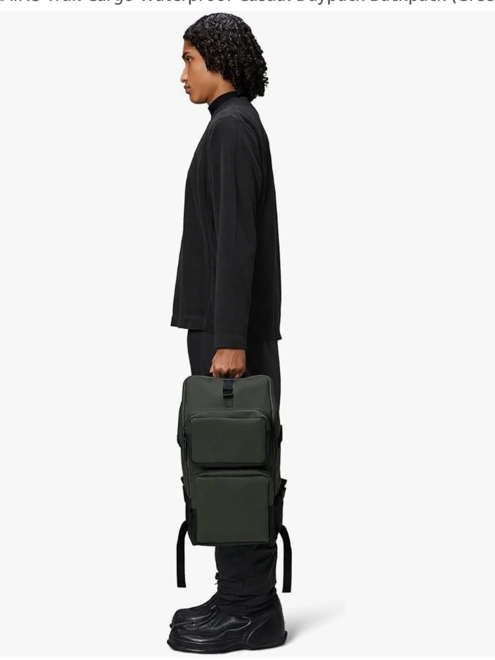 Rains Olive Green Utility Backpack